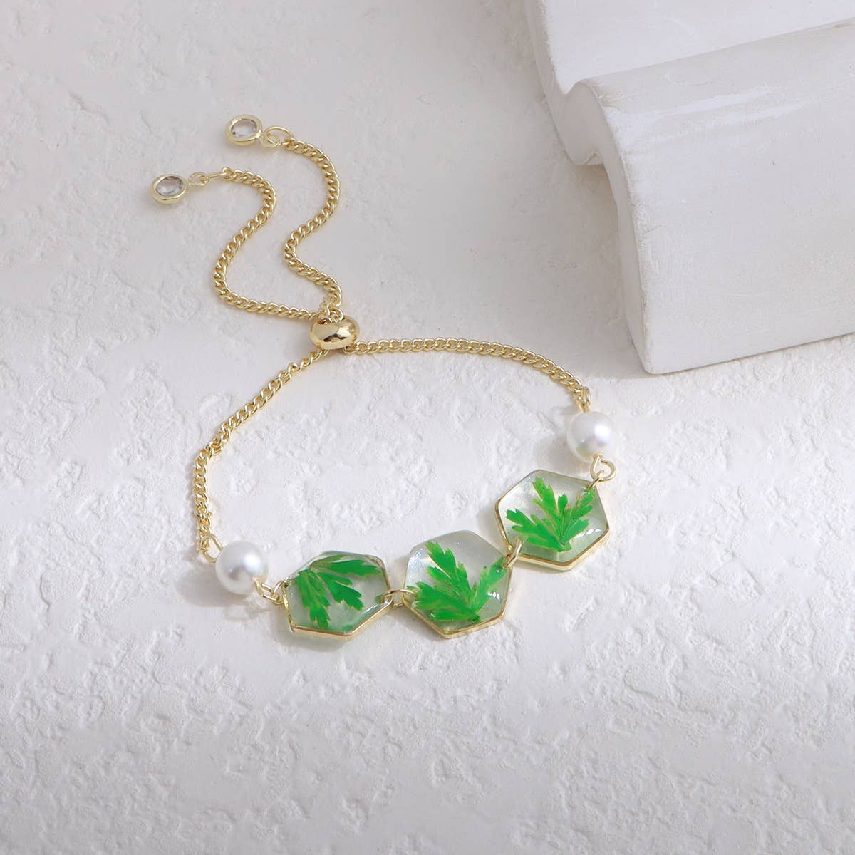 Epoxy resin flower new Chinese-style bracelet