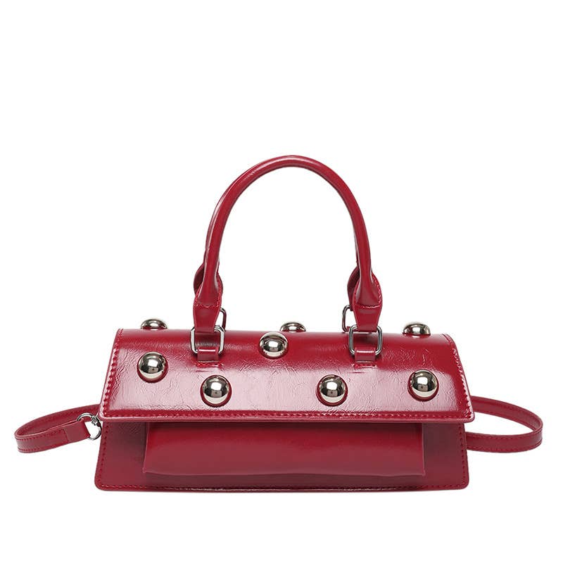 Fashionable rivet personalized hand-held tote bag