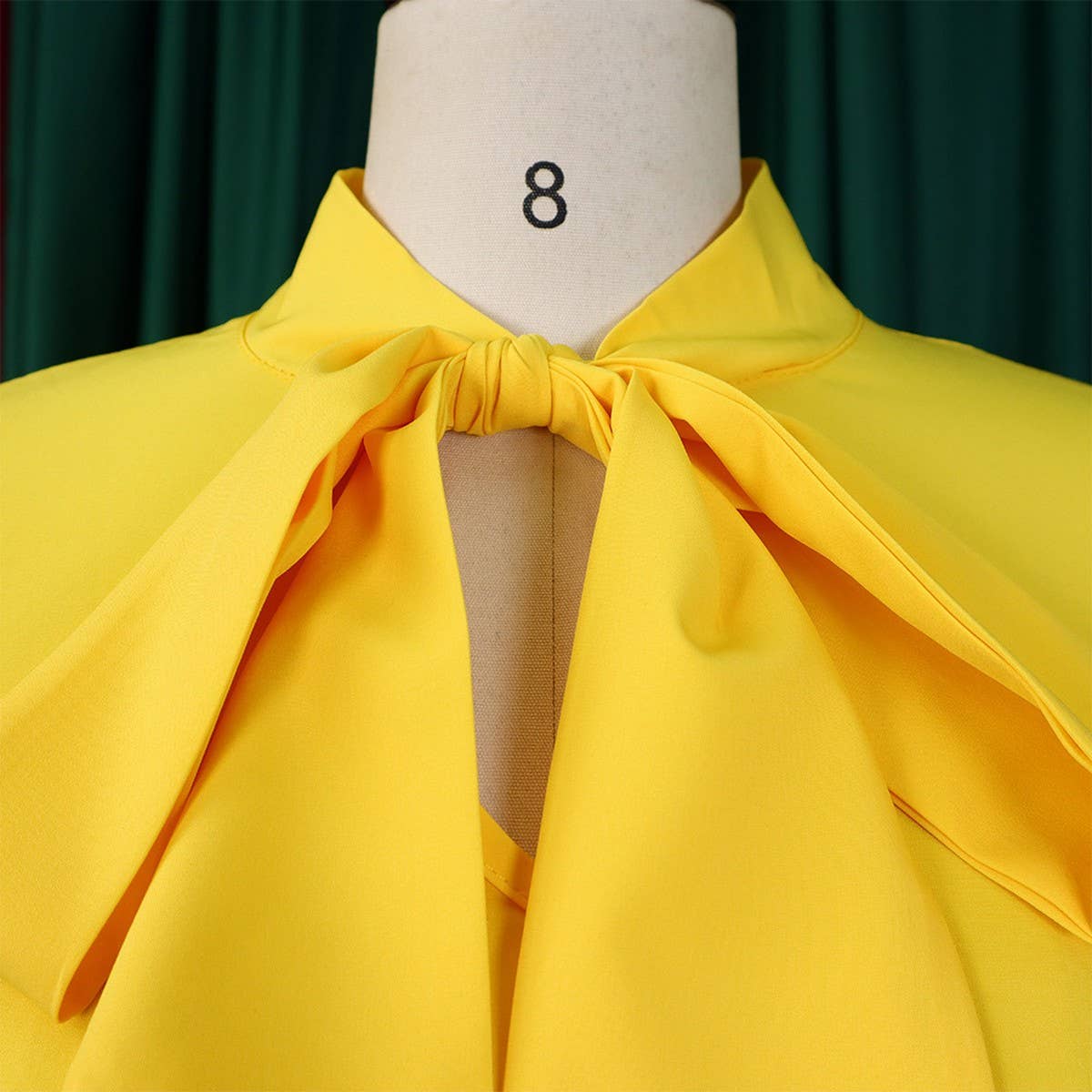 LOOSE CASUAL PLUS SIZE LOTUS LEAF SLEEVE TIE DRESS