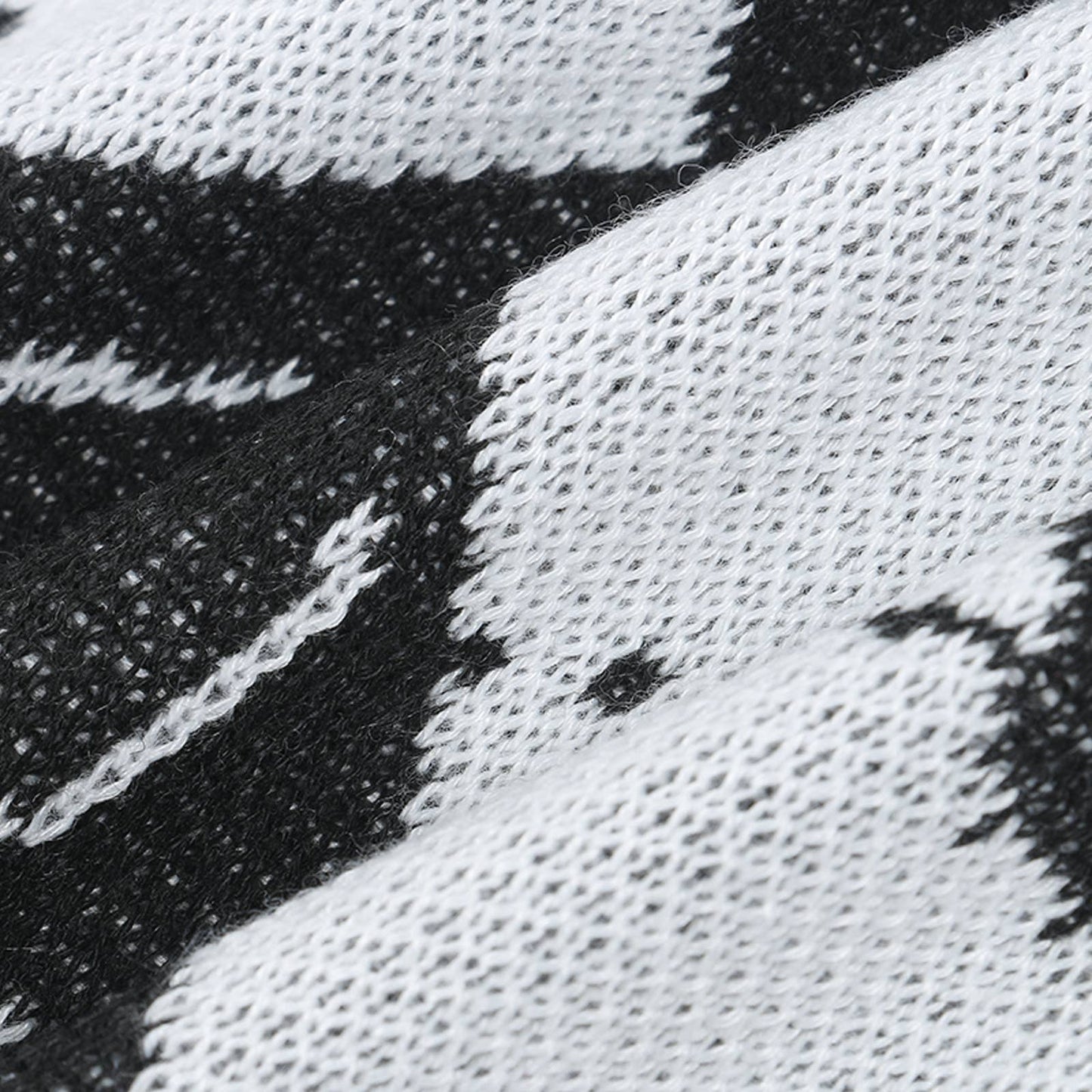 WORN WITH KNITTED HALLOWEEN V-NECK PULLOVER VEST