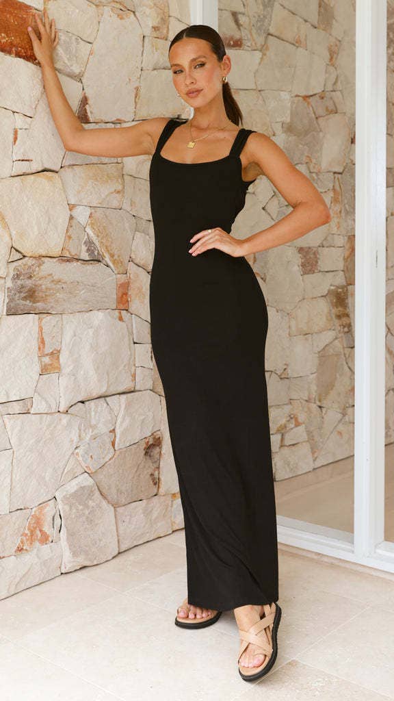 Sexy split halter long solid color slim-fit dress