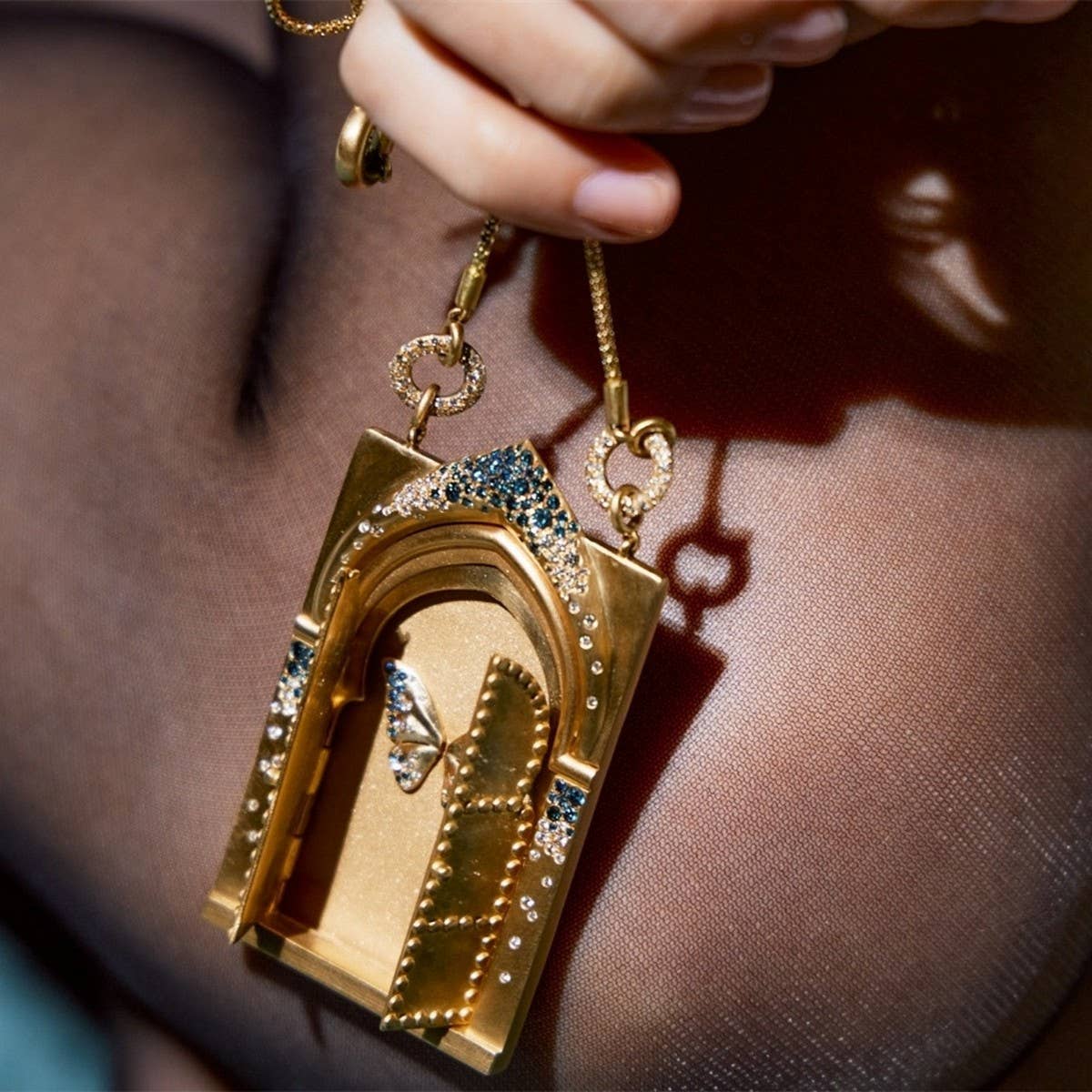 Tarot Rebirth Locket ? Butterfly Gold Pendant