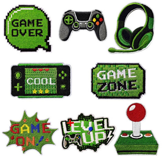 GREEN GAME CARTOON EMBROIDERED PATCH