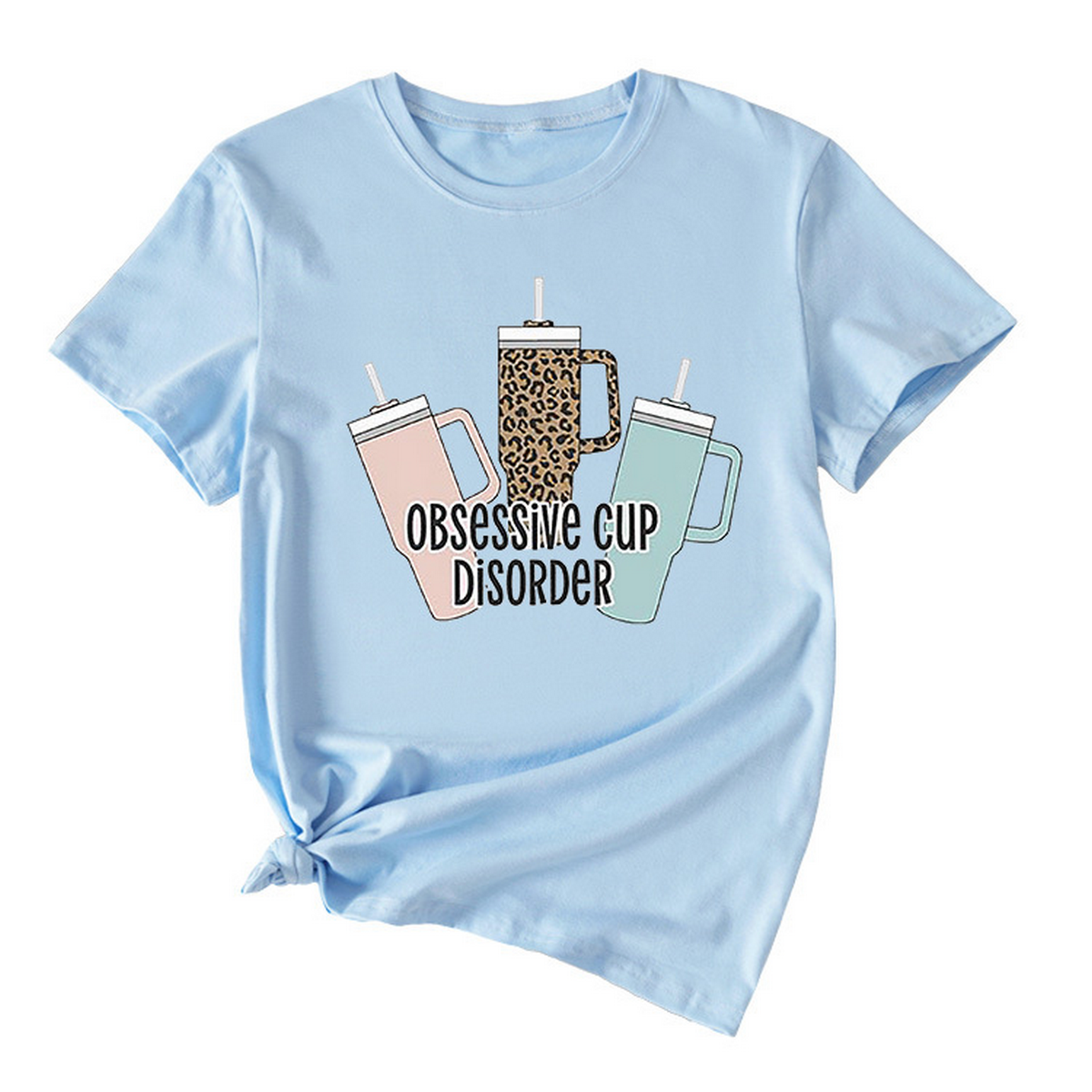 Casual Crew Neck Tee ??Coffee Lover Design_CWTTS1494
