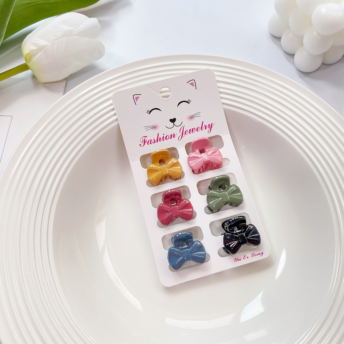 6pcs Candy Color Mini Hair Claws - Cute Bang Clips_CWAHA0727