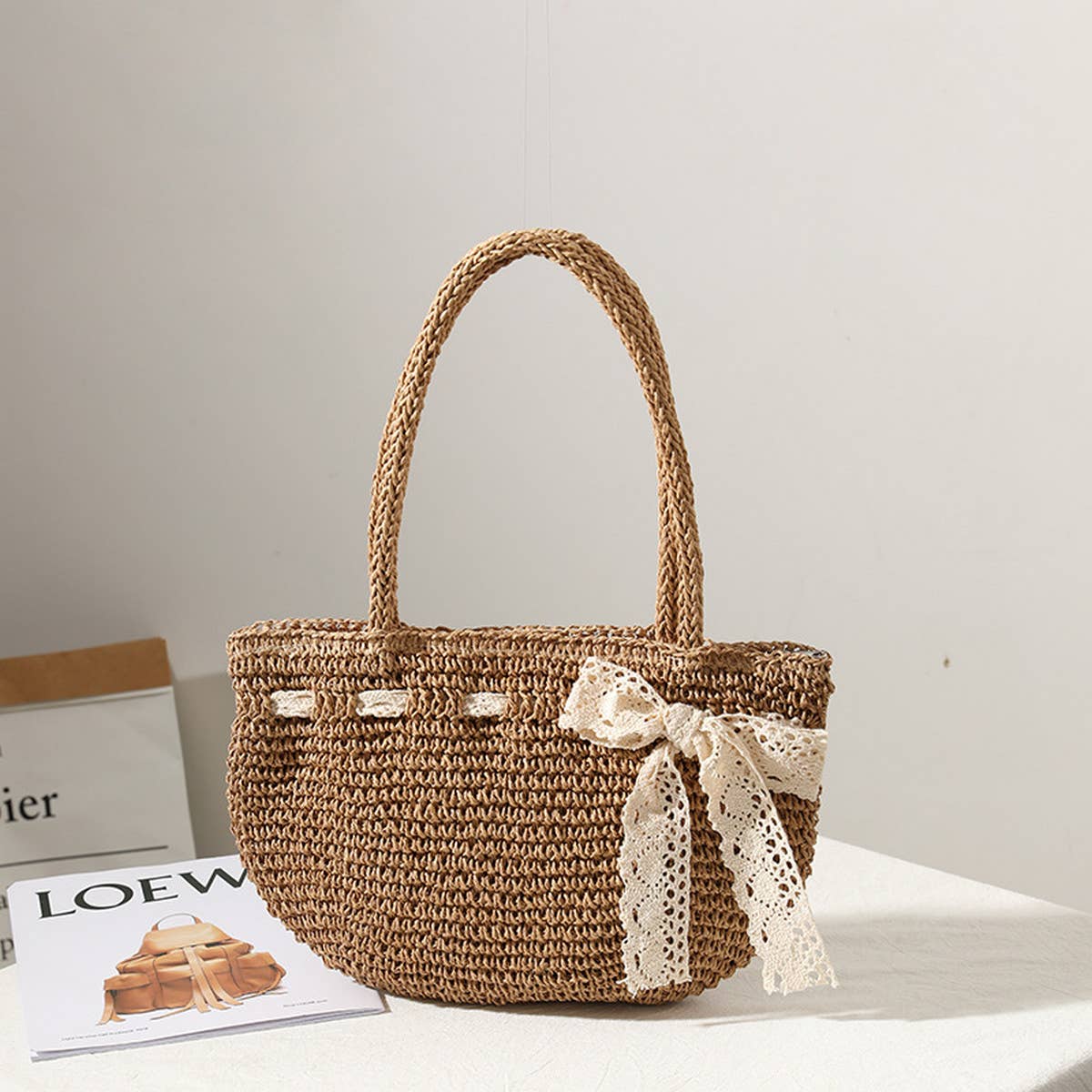2024 NEW STYLE BOW HAND-HELD BEACH WOVEN BAG_CWAB1891