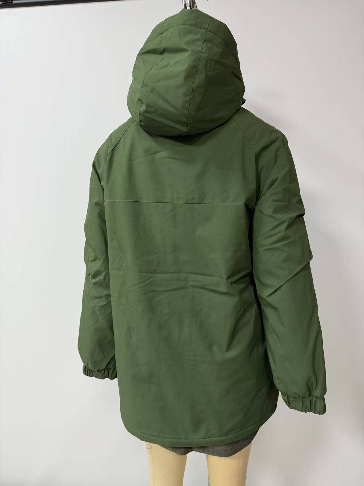 Windproof and warm long hiking jacket