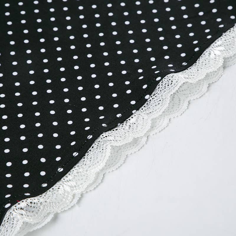 Gentle wind lace lace polka dot hip skirt