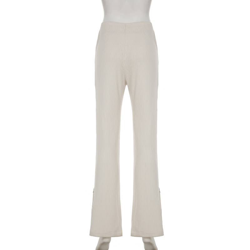 LAPEL PIT STRIP SWEATSHIRT PANTS TWO-PIECE SET