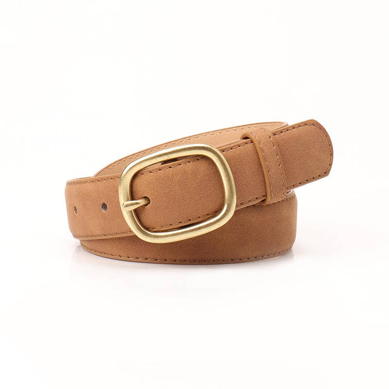 Fashionable retro trendy bronze pin buckle belt