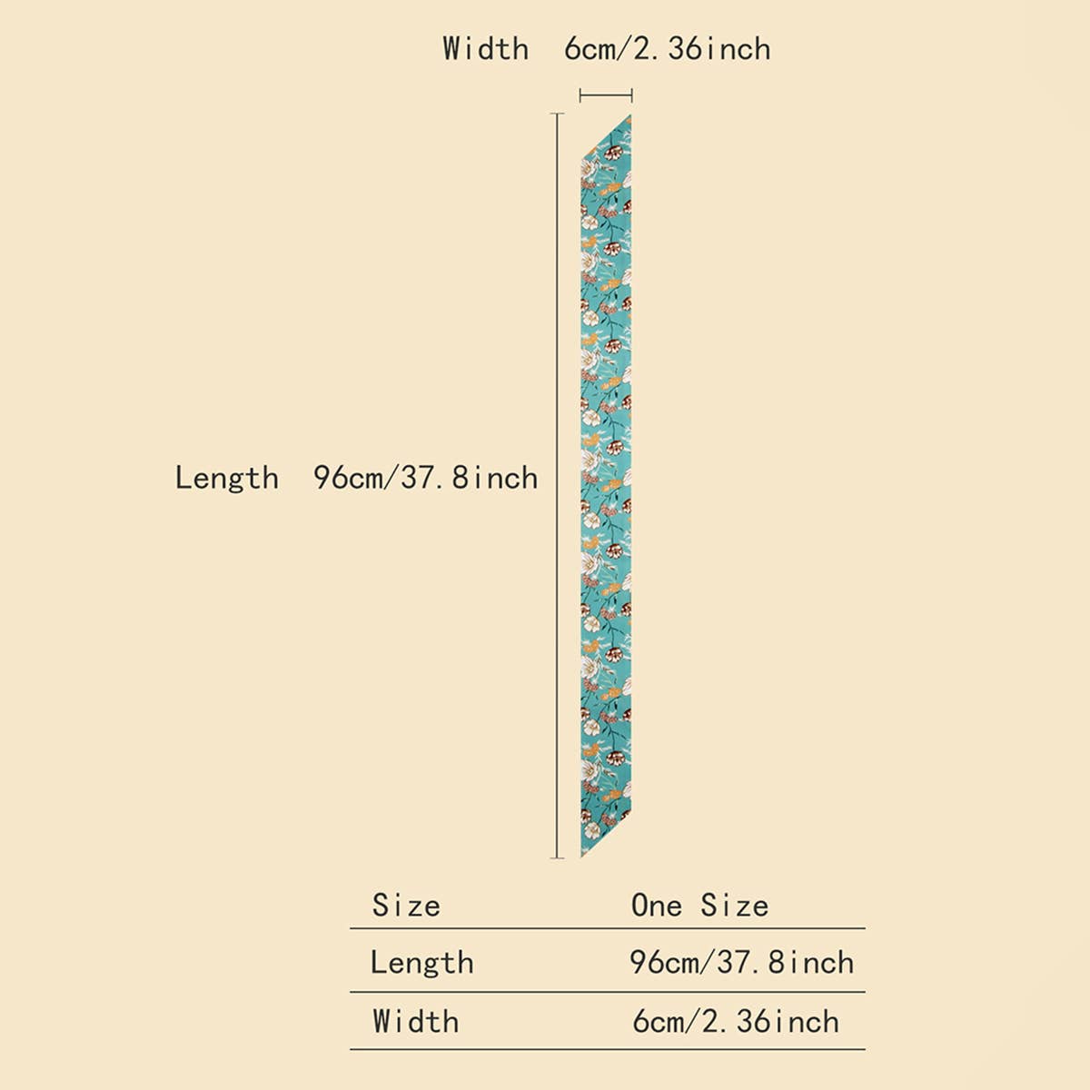 Chic Floral Letter Twilly Scarf Gift Wrap_CWASC0098