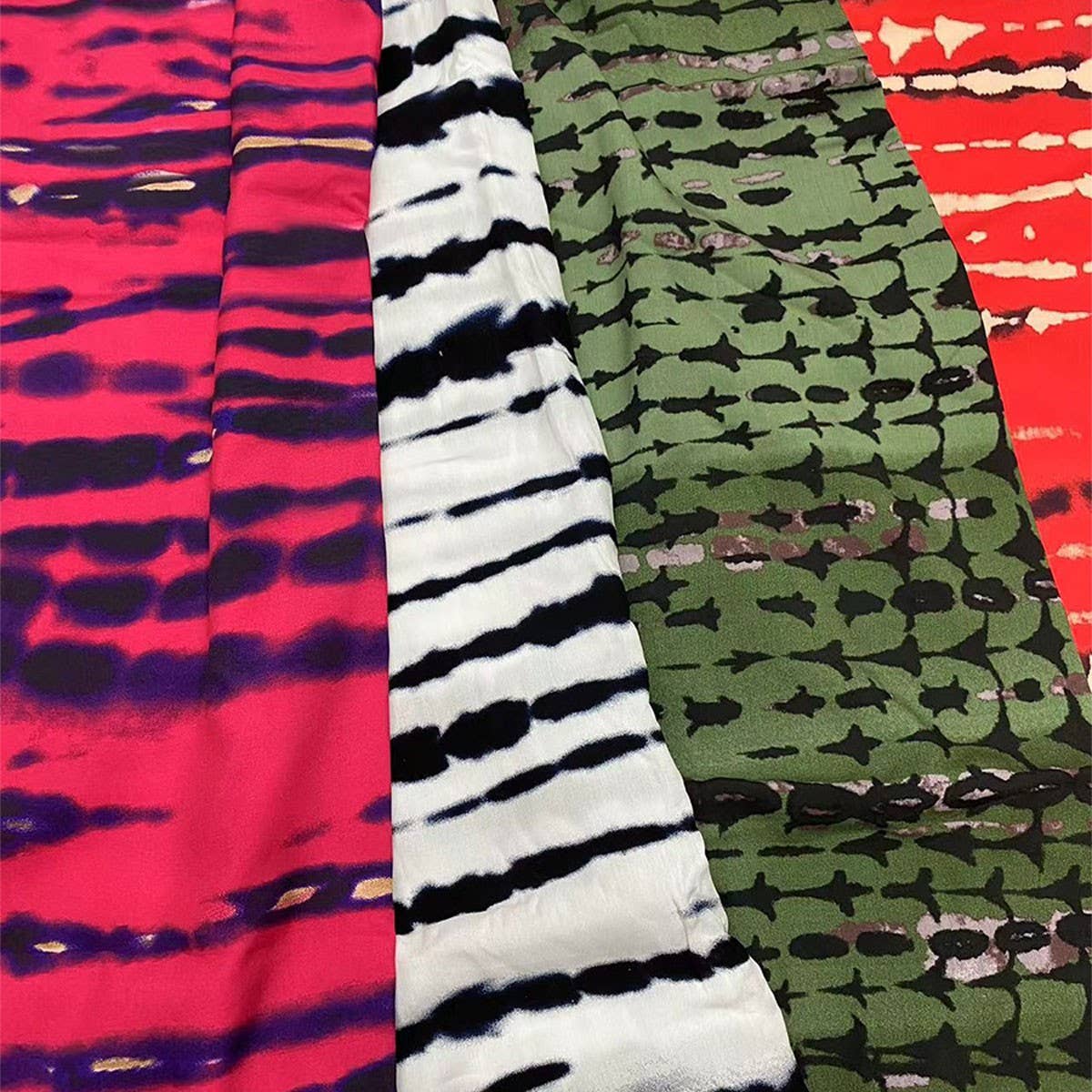 Tie-Dye Cotton Blend Beach Cover-Up Robe