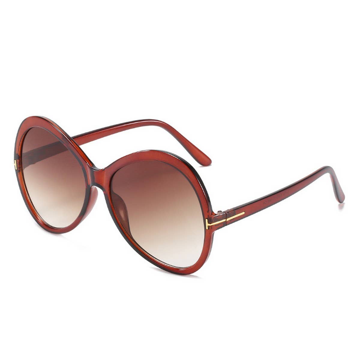 LARGE FRAME TOAD TRENDY T-SHAPE SUNGLASSES WOMEN