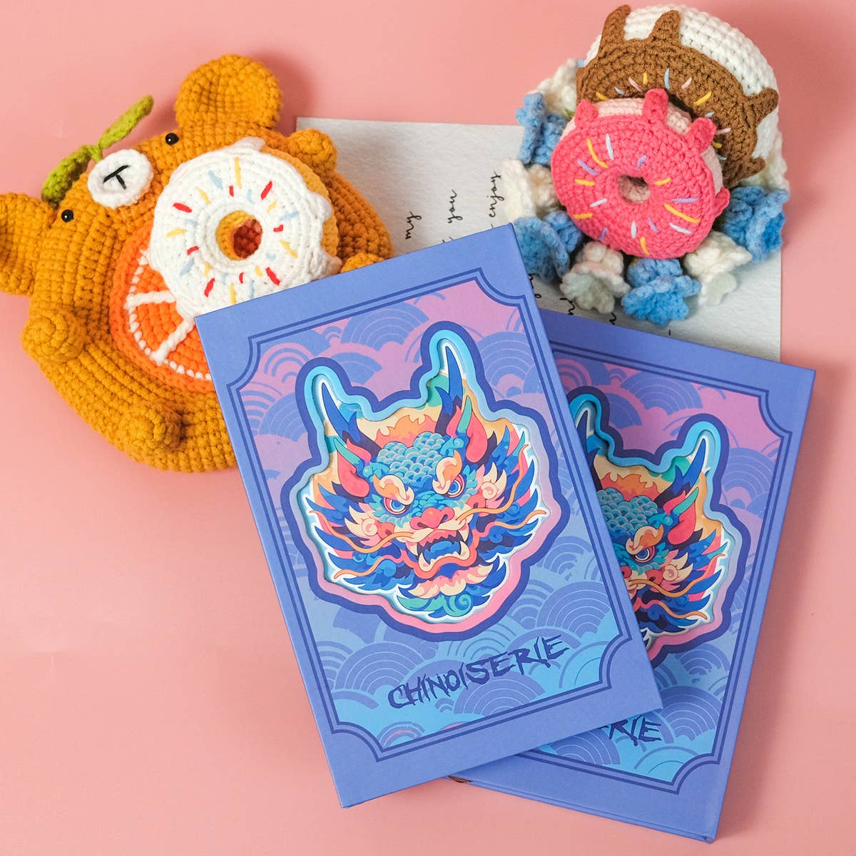 COLORFUL PORTABLE NOTEBOOK ON BLUE BACKGROUND