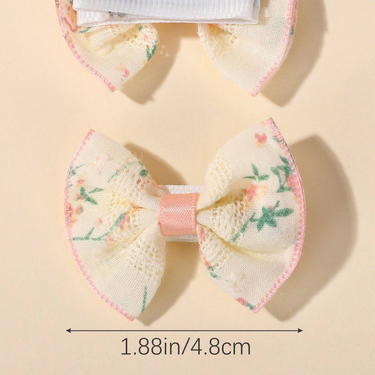 Kids Embroidered Bow Hair Clip Set ? Handmade