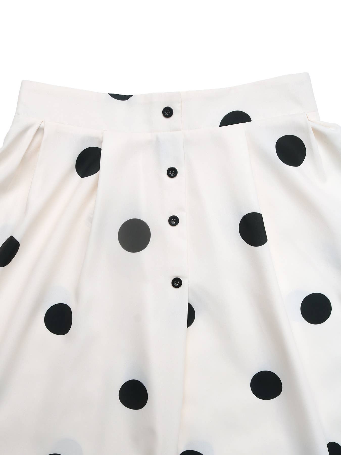 Polka dot printed retro elegant A-line skirt