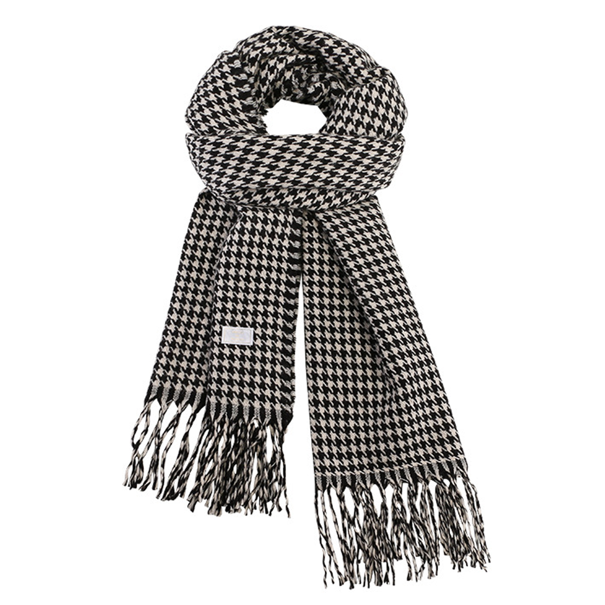 New Houndstooth Faux Cashmere Scarf for Women