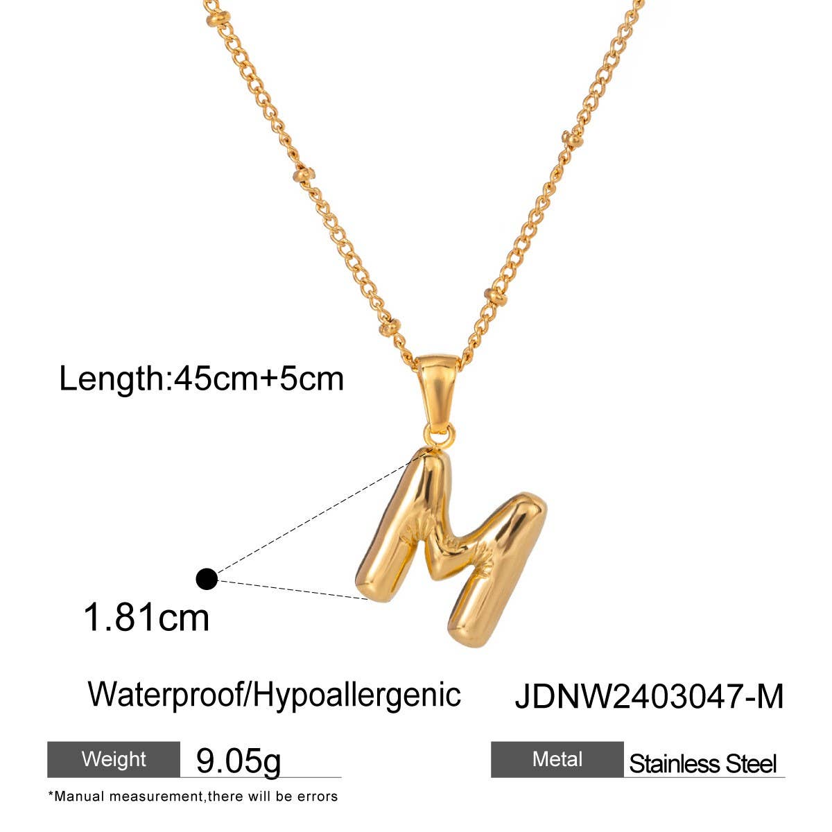 NICHE ALL-MATCH TEMPERAMENT GLOSSY LETTER NECKLACE_CWAJE1893