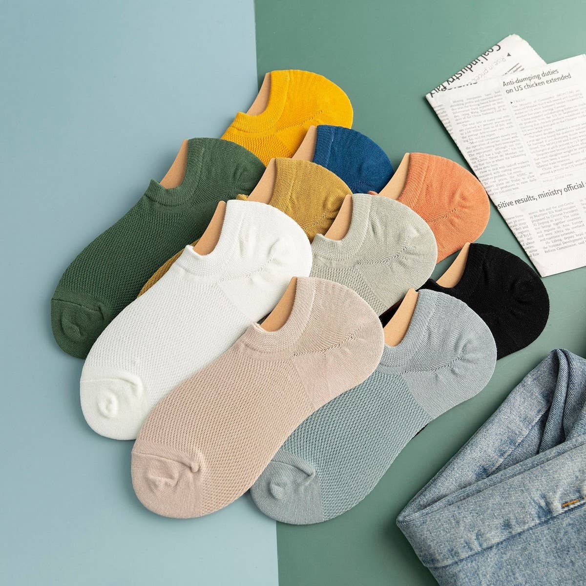 NEW MEN'S ANTI-SLIP MESH INVISIBLE SOCKS