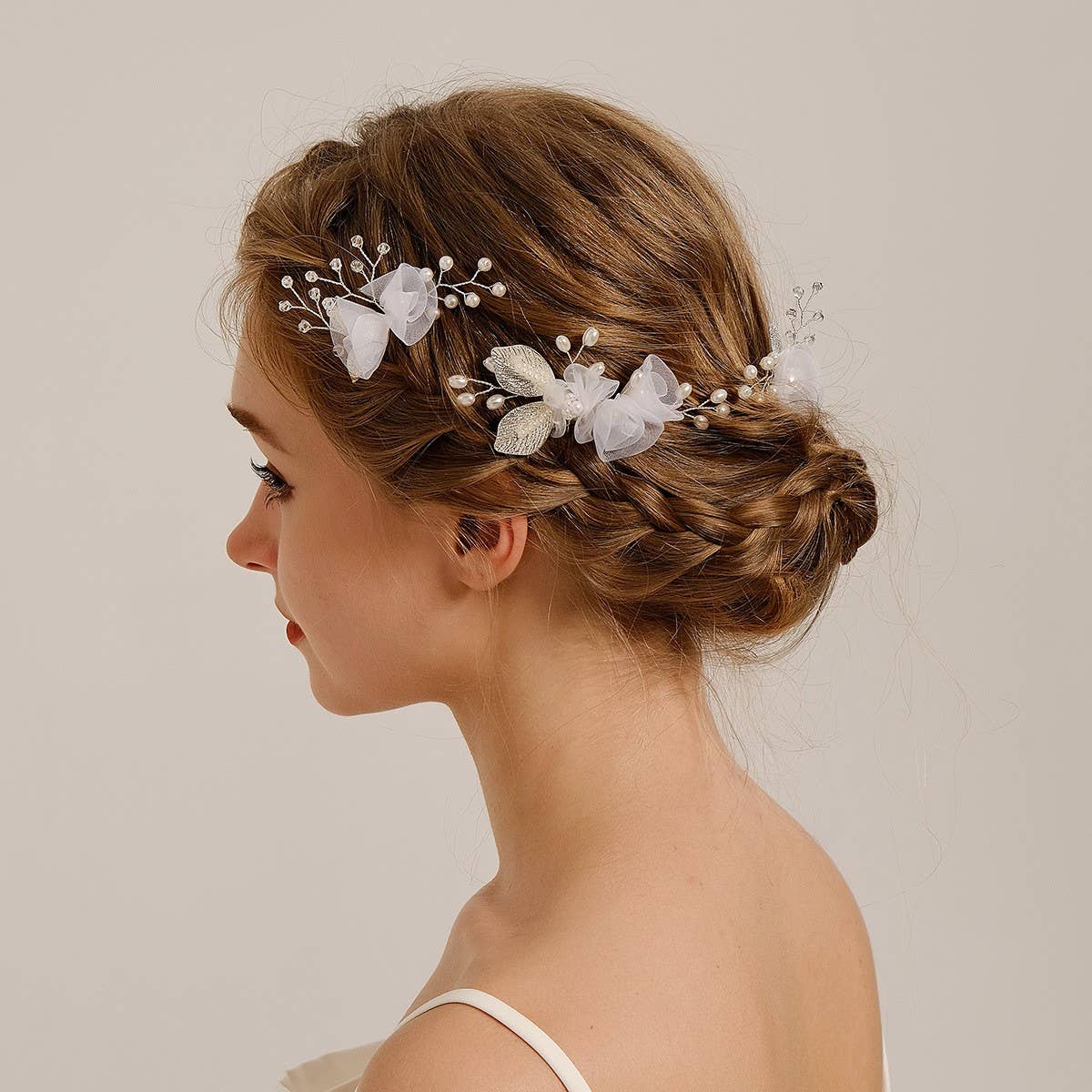 NEW BEAUTIFUL SILK FLOWER BRIDAL HAIR ACCESSORIES