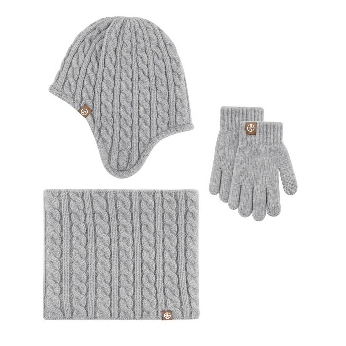 CHILDREN'S WINTER SCARF WARM THREE-PIECE SET