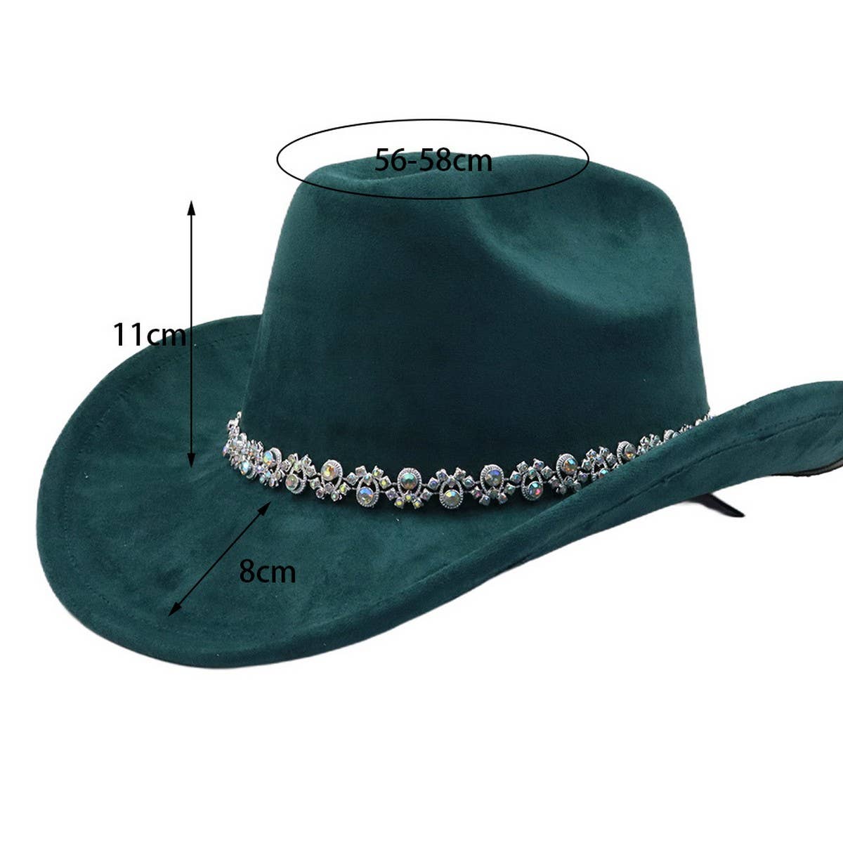 Soft Suede Fedora Hat Western Cowboy Style_CWAH04419