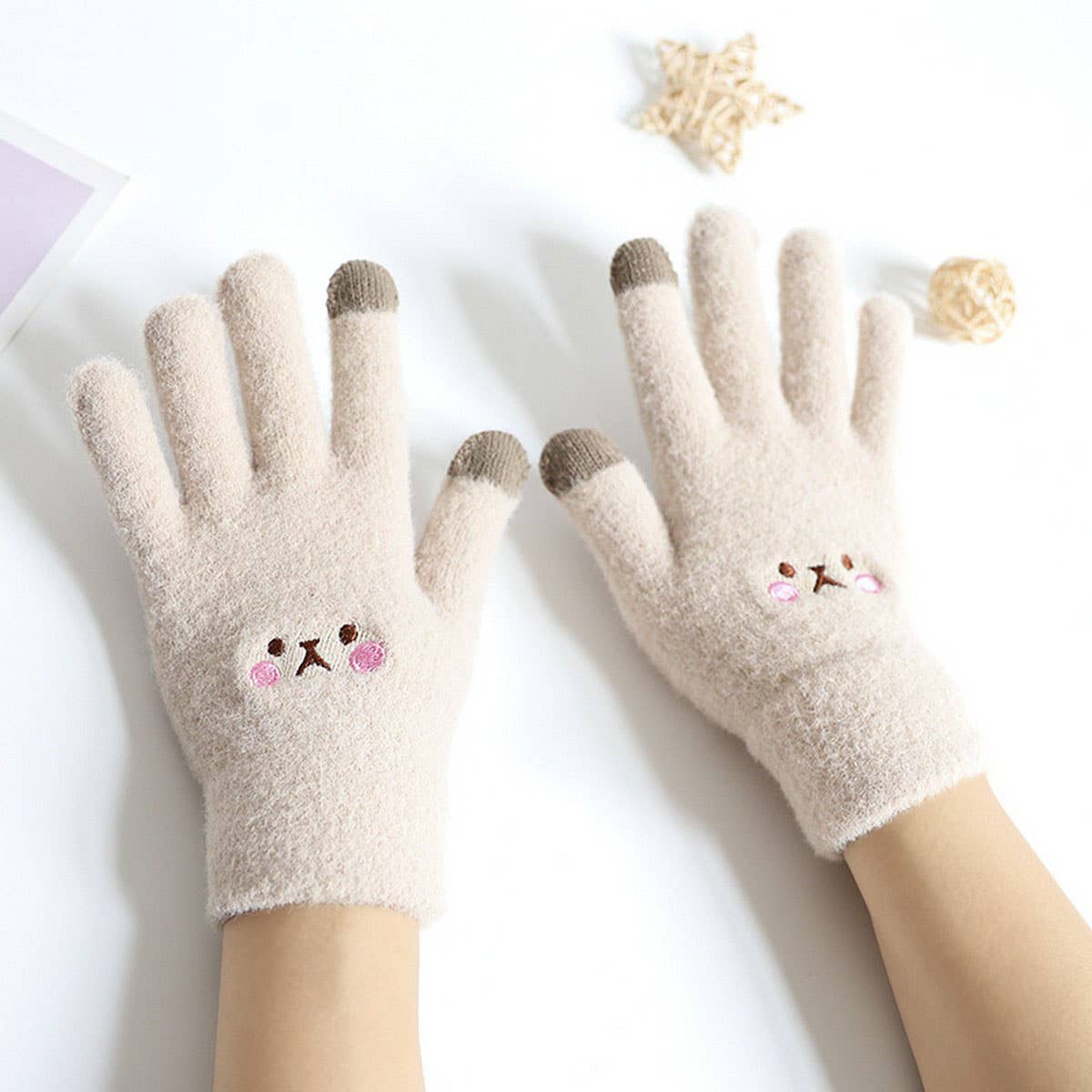 NEW CUTE WARM TOUCH SCREEN GLOVES FOR WOMEN_CWAG0244