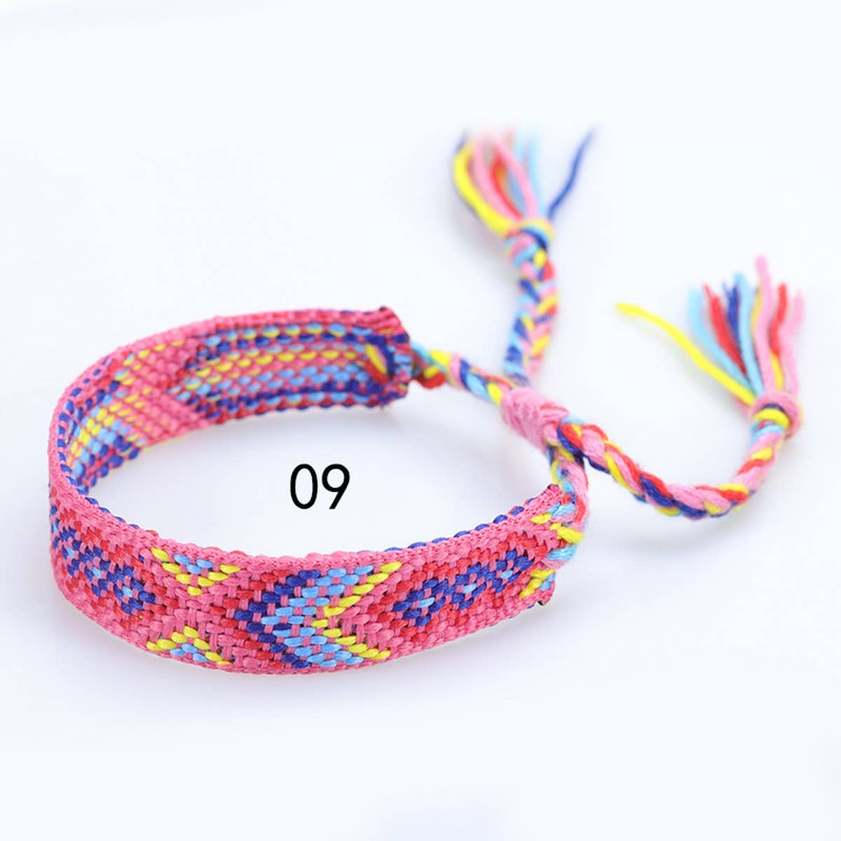 ETHNIC STYLE COLORFUL TASSEL WOVEN BRACELET
