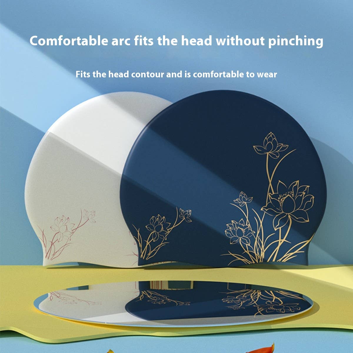 XL Silicone Swim Cap for Women Long Hair_CWMM6708