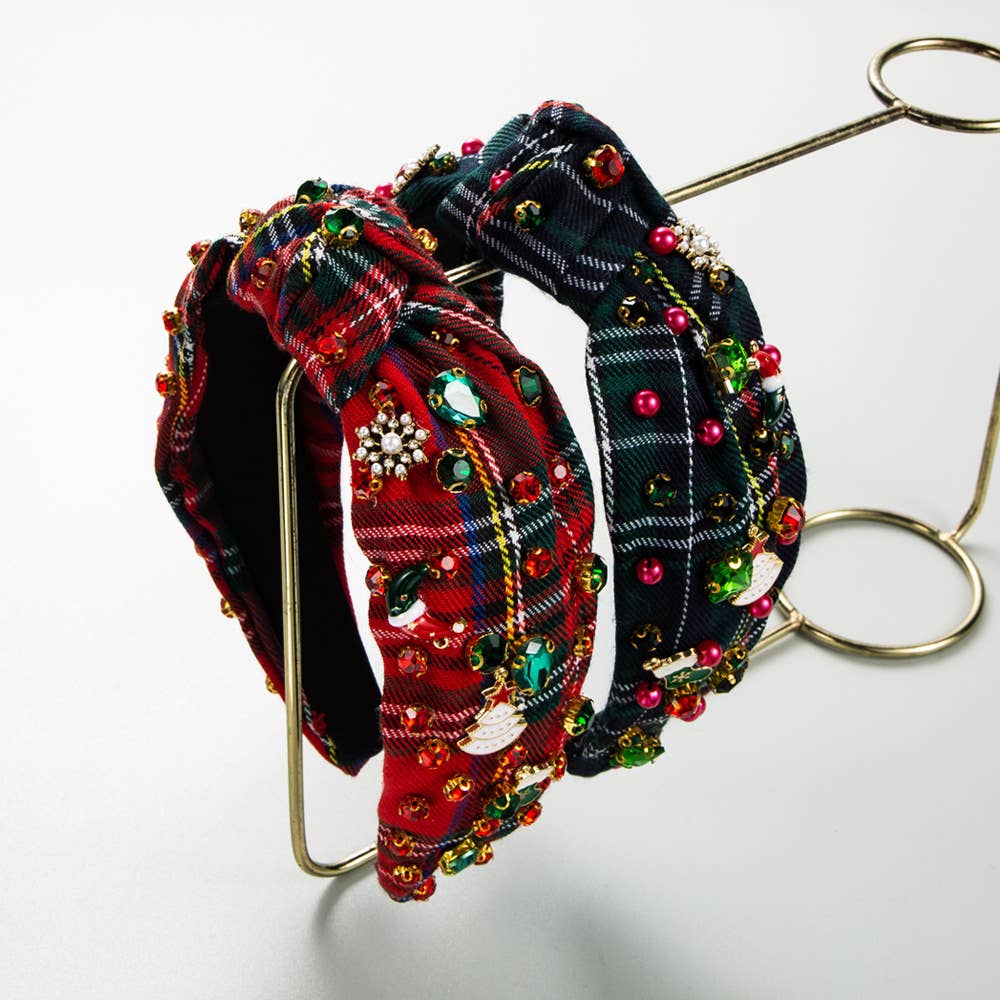 CHRISTMAS FABRIC KNOTTED CHRISTMAS HEADBAND