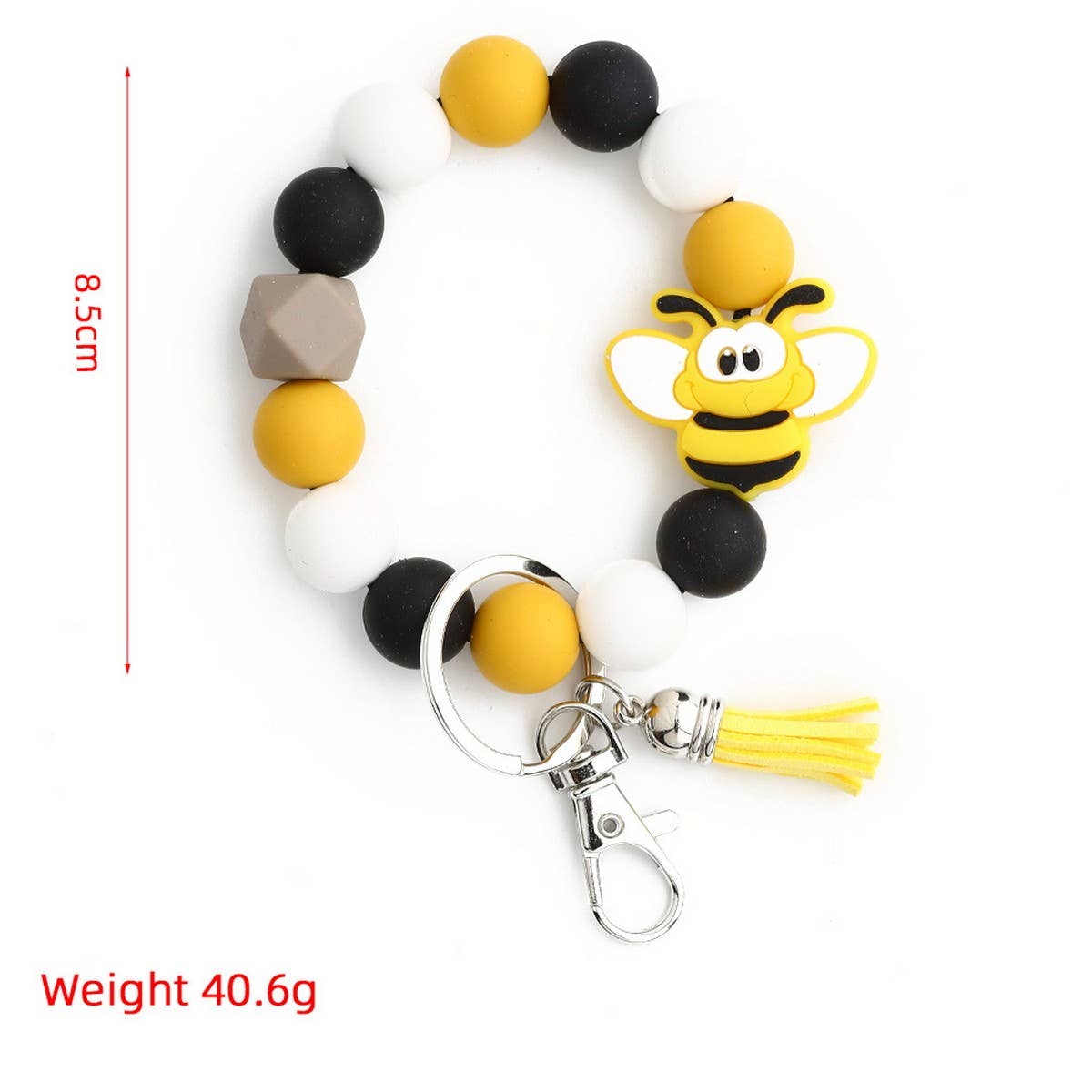 Cartoon Bull Keychain Moose Charm Silicone Beads_CWMM6863