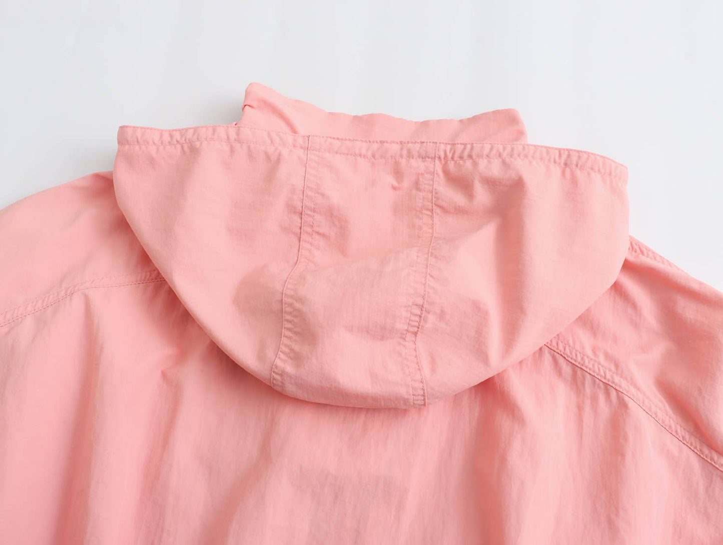 SHORT ONE ZIPPER DRAWSTRING MINIMALIST JACKET