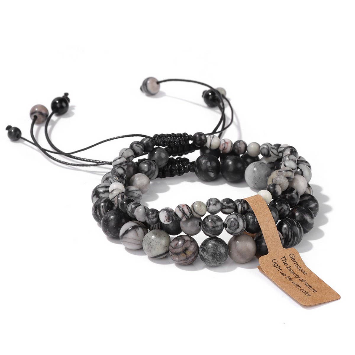 CWAJE4233_NATURAL STONE SIMPLE BRAIDED BRACELET