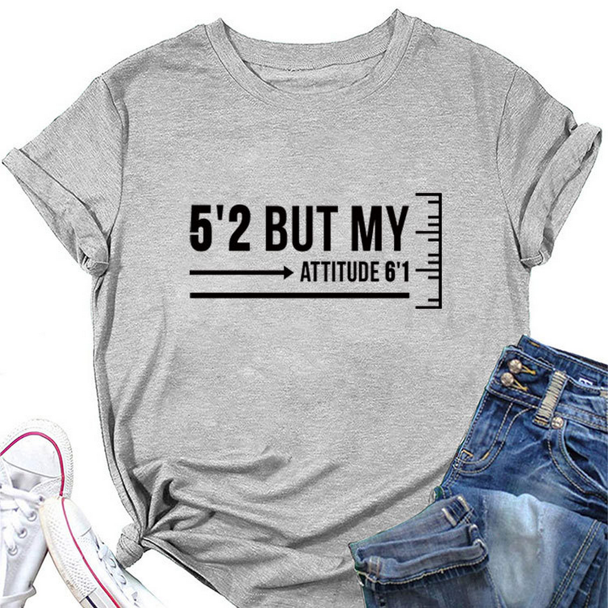 Trendy Graphic Tee Women Short Girl Energy