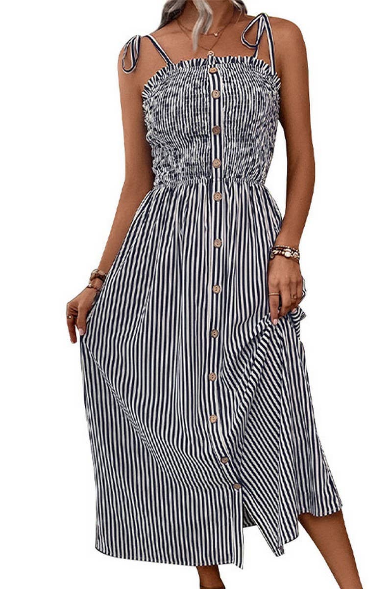 CWDMD2358_STRIPED SUSPENDER MAXI DRESS