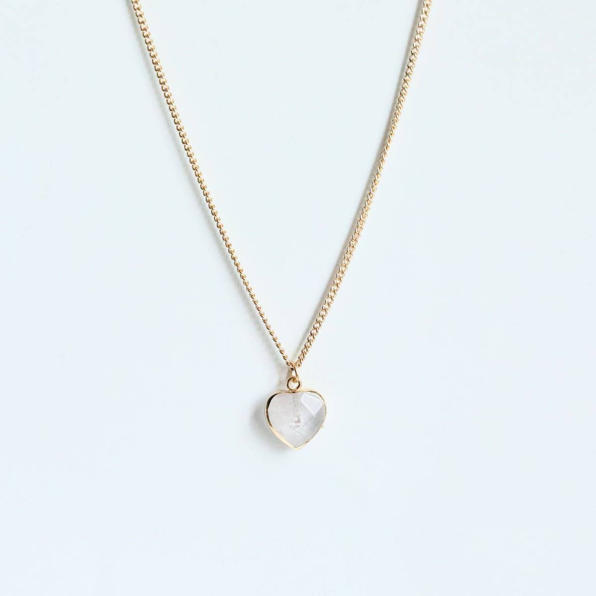 December Birthstone Heart Pendant Necklace