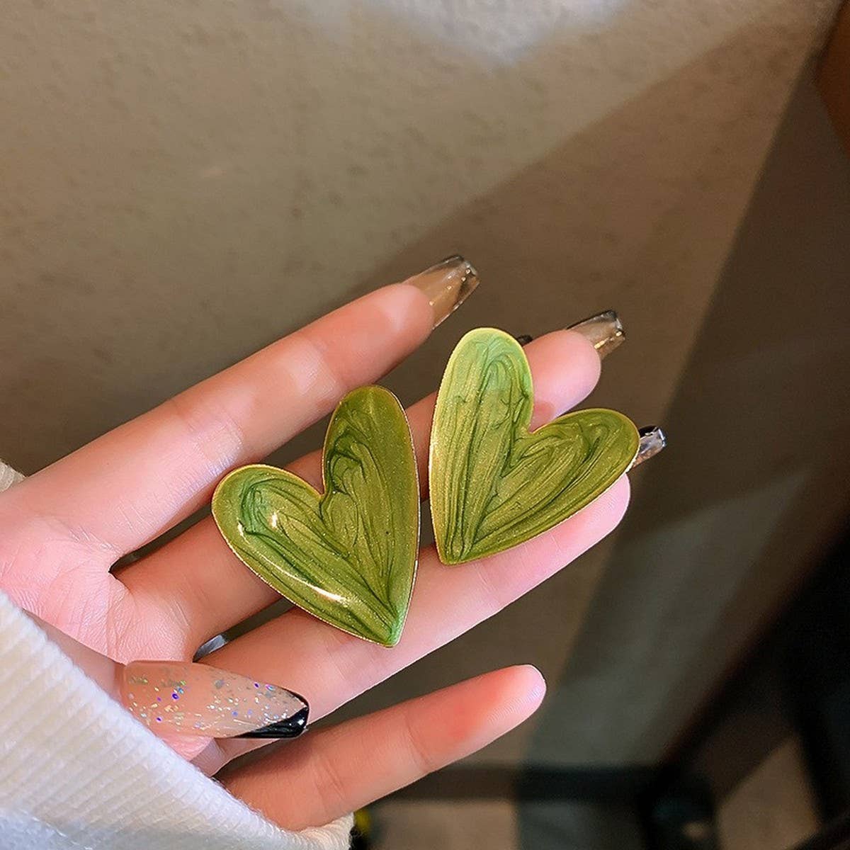 TEMPERAMENT DRIPPING OIL CANDY COLOR EARRINGS