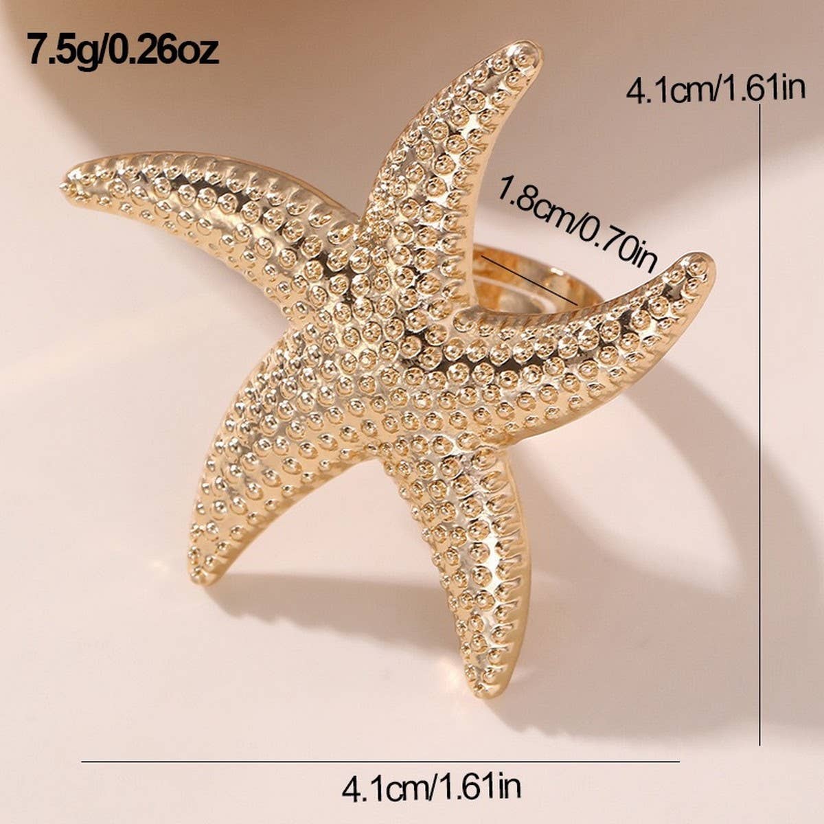 IRREGULAR HOLLOW WINDING IMITATION PEARL RING