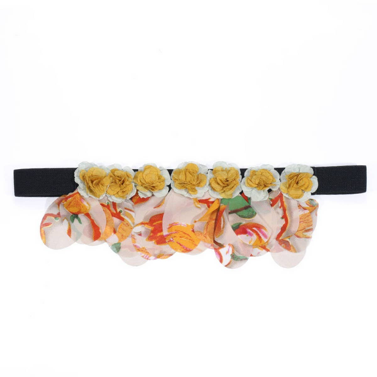 Floral Elastic Waist Belt for Women ?Handmade Chic