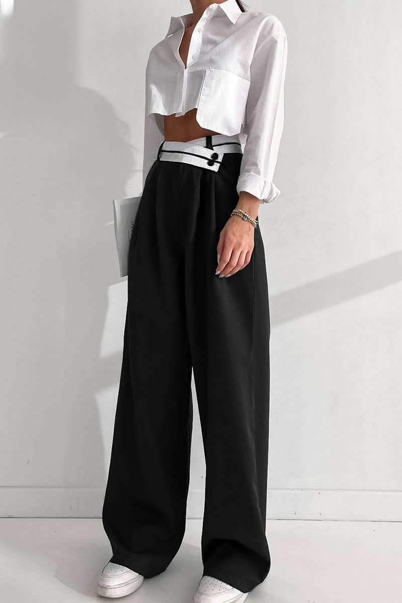 CWBLP1720_HIGH-WAISTED WIDE-LEG BLACK SUIT TROUSERS