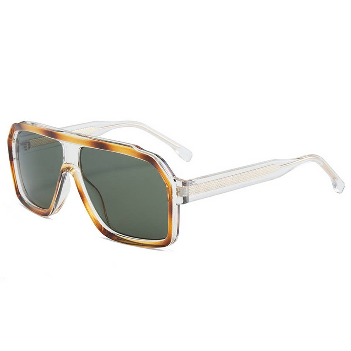 Polygonal Unisex Core Temple Fashion Sunglasses_CWASG1199