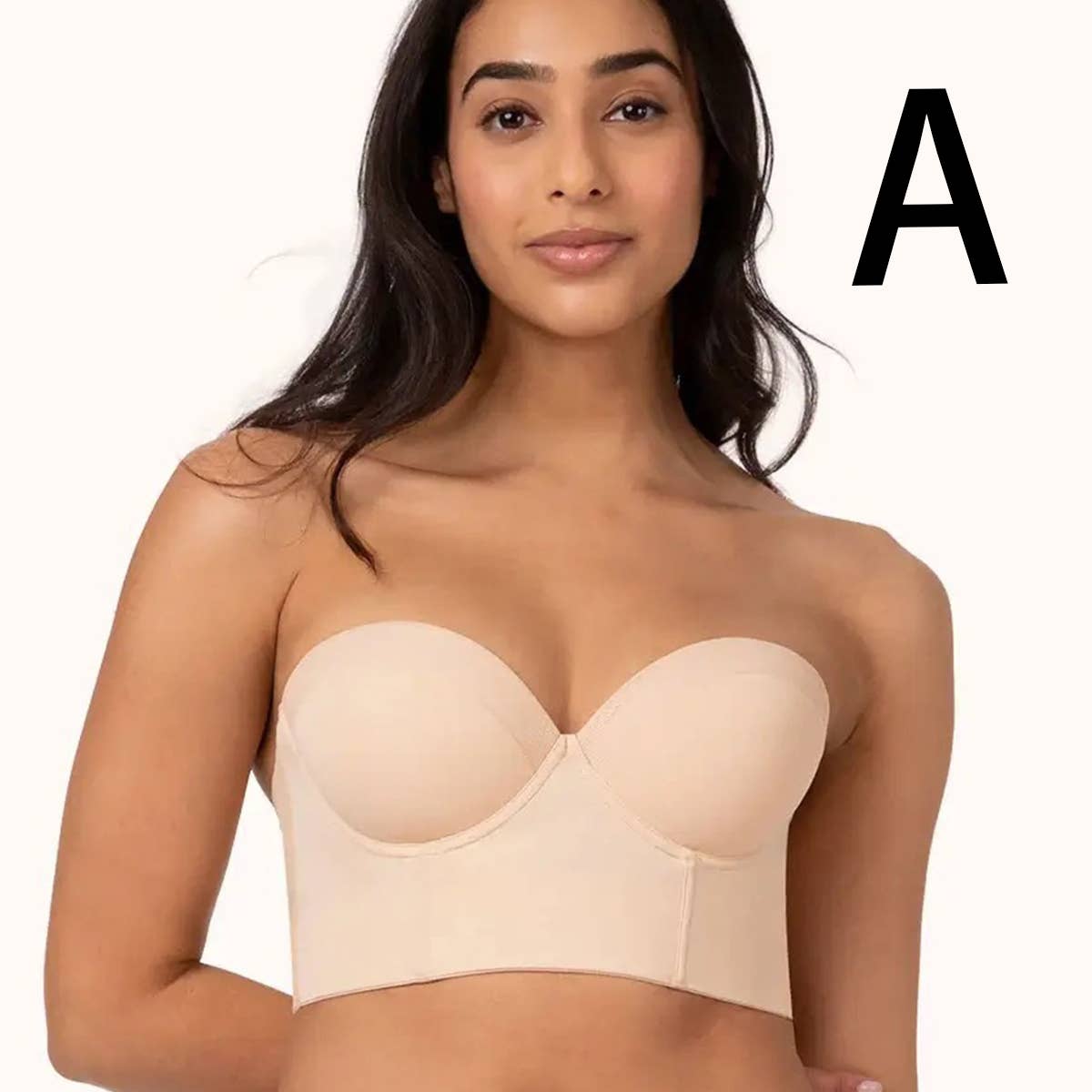 DETACHABLE SHOULDER STRAP BACKLESS  TOP bralette-CWMU0045