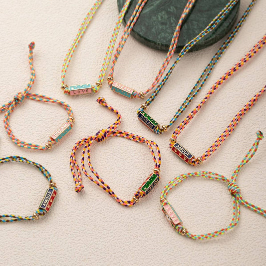 Boho Colorful LOVE Pendant ??Gold Plated Jewelry_CWMM6967