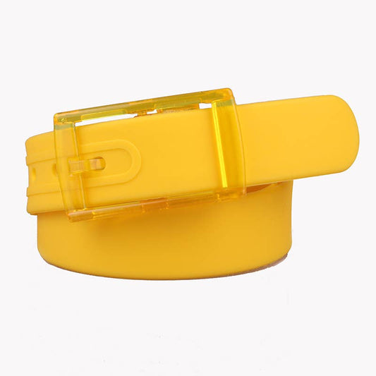 Plastic buckle candy color no metal belt