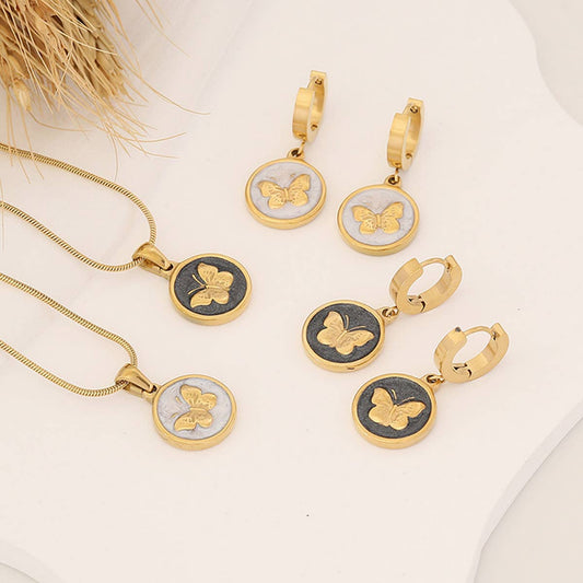 FASHIONABLE OIL DRIPPING BUTTERFLY NECKLACE_CWAHA0889