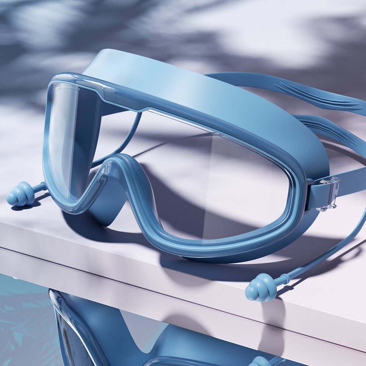 HD Anti-Fog Swim Goggles ? Large Frame for Adults