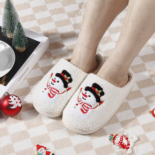 HRISTMAS SNOWMAN CUTE WARM COTTON SLIPPERS