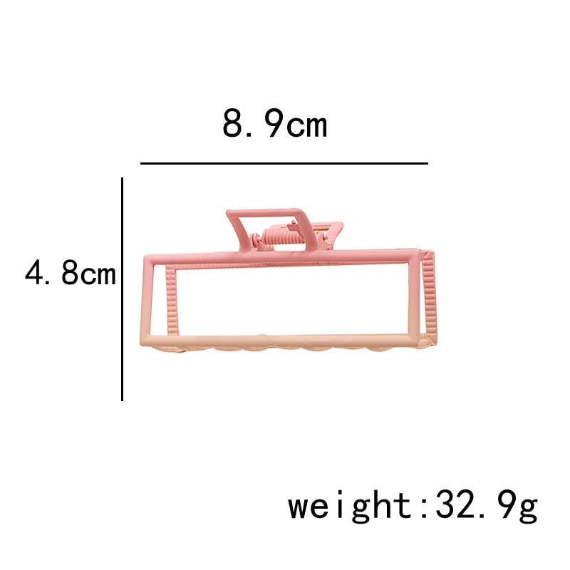 Fresh hollow and simple geometric hair clips