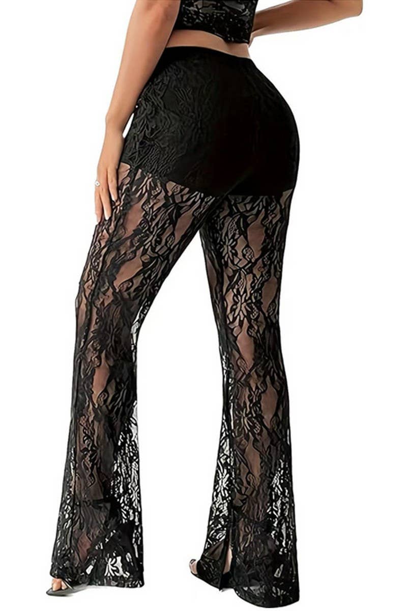 CWBLP1789_LACE DOUBLE LAYER SEMI-TRANSPARENT WIDE LEG PANTS