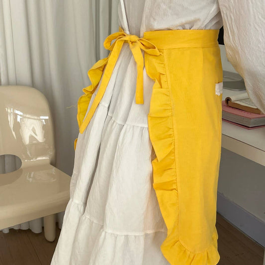 WATERPROOF HALF-LENGTH COTTON LACE APRON